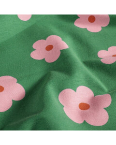 50x150cm Baumwolljersey Blumen grün
