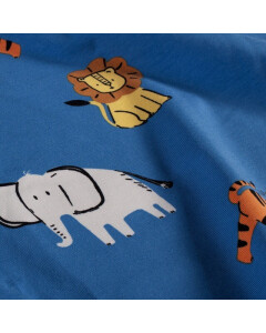 Baumwolljersey Tiere kobalt