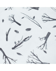 100x150 cm Sweat/French Terry Digitaldruck kahle Bäume