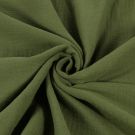 100x130cm baumwoll musselin uni olivgrün