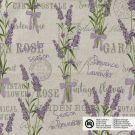 Dekostoff leinen-optik digitaldruck lavendel beige