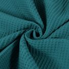 Waffelpiqué grob petrol