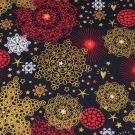 50x140 cm baumwolle christmas sterne und herzen marine/gold