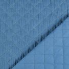 Stepp musselin/voile kleine rauten stahlblau