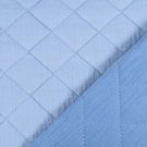 Stepp musselin rauten hellblau/stahlblau