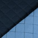 Stepp musselin rauten marine/stahlblau