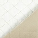 Stepp musselin rauten weiß/beige