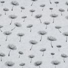 100x150 cm sweat/french terry digitaldruck angerauht pusteblume hellgrau meliert