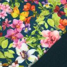 Softshell digitaldruck blumen petrol