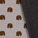 Alpenfleece bären hellgrau meliert