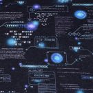 Sweat digitaldruck computercodes marine/schwarz