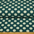 100x150 cm baumwolljersey große punkte petrol