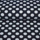 100x150 cm baumwolljersey große punkte schwarz