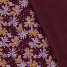 Alpenfleece blumen bordeaux