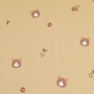 Baumwolljersey bären und blumen beige