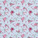 Baumwolle popeline große blüten indigo