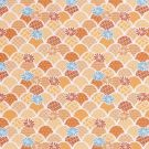 Baumwolle popeline blumenhügel orange