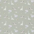 Baumwolle popeline tiere altgrün