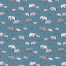 Baumwolle popeline elefanten stahlblau