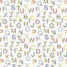 Baumwolle popeline bleistift buchstaben weiß