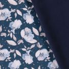 Softshell digitaldruck blumen marine