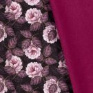 Softshell digitaldruck blumen altrosa