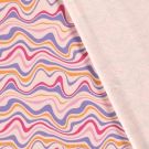 Alpenfleece abstrakte streifen hellrosa