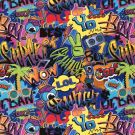 Sweat digitaldruck graffiti indigo/multicolor