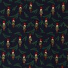 Baumwolle christmas nussknacker marine/gold