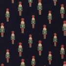 Baumwolle christmas nussknacker marine/gold