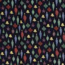 50x145 cm baumwolle christmas kugeln marine/gold