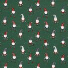 Baumwolle christmas zwerge grün/gold