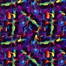 Weicher jersey-stoff abstrakt multicolor/marine