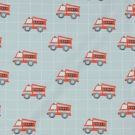 Baumwolljersey digitaldruck feuerwehr blaugrau