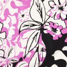 Viskose popeline blumen fuchsia