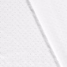 Baumwolle popeline bestickt blumen weiß