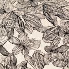 Viskose leinen blumen natur