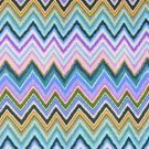 Viskose satin digitaldruck zickzack blau