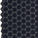 Baumwoll voile bestickt abstrakt marine