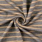 Strickjersey jacquard streifen grau