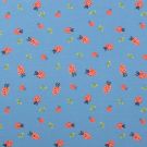 Baumwolljersey digitaldruck erdbeeren himmelblau