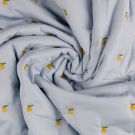 Stepper wattiert stickerei obst blau