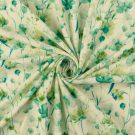 Feincord digitaldruck blumen petrol