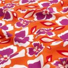 Viskose popeline blumen orange