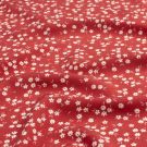 Viskose popeline blumen dunkelrot