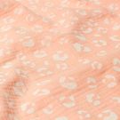 Baumwoll musselin leopard lachs