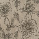 Baumwoll musselin blumen beige