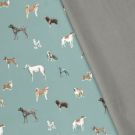 Softshell digitaldruck hunde dunkelmint