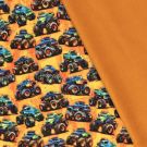 Softshell digitaldruck monstertrucks orange