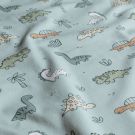 Baumwolljersey dinos babyblau